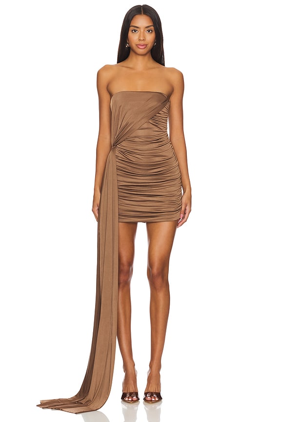 view 2 of 4 ROBE COURTE DELORES in Brown