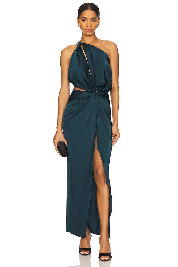 view 1 of 4 ROBE MI-LONGUE HAZEL in Turquoise