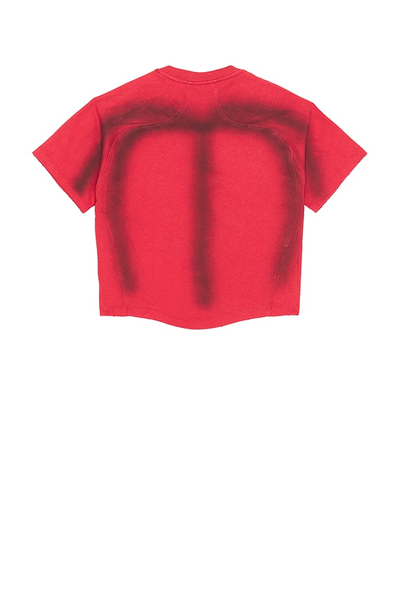 view 2 of 4 Bitch Cropped T-Shirt in Red
