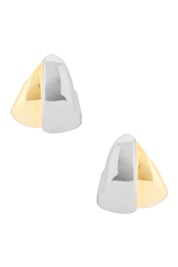 view 2 of 2 Crossover Earrings in 14k Gold Plated & Metal Sterling