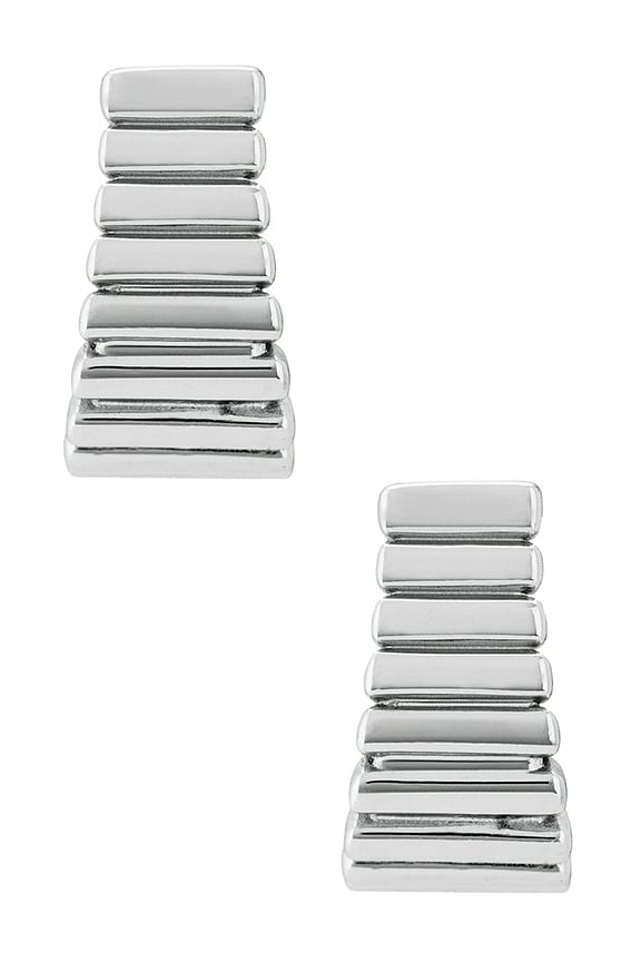 view 2 of 2 Stair Earrings in Metal Sterling