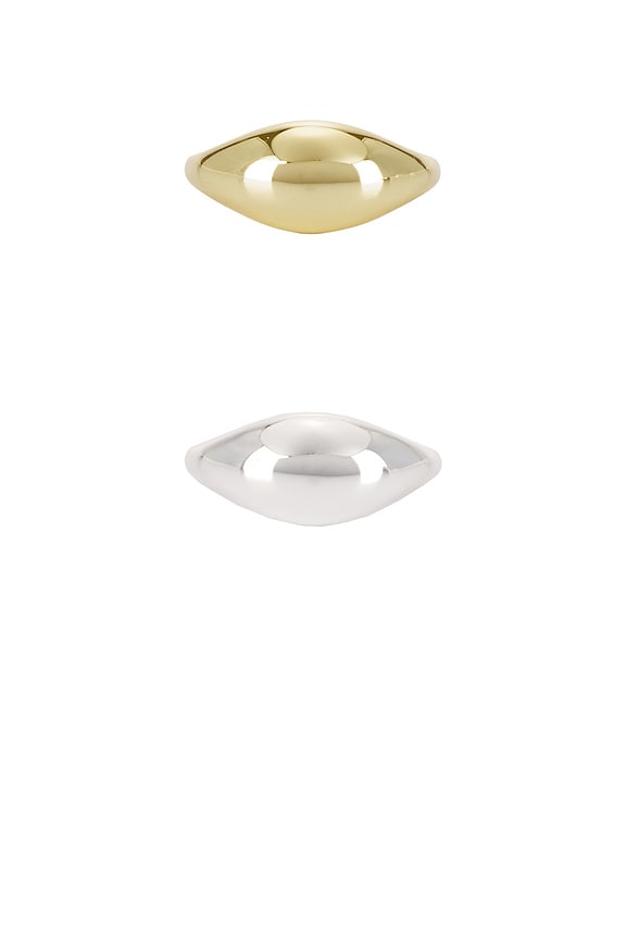 view 2 of 4 The Dome Pinky Stack in 14k Gold Plated & Sterling Silver