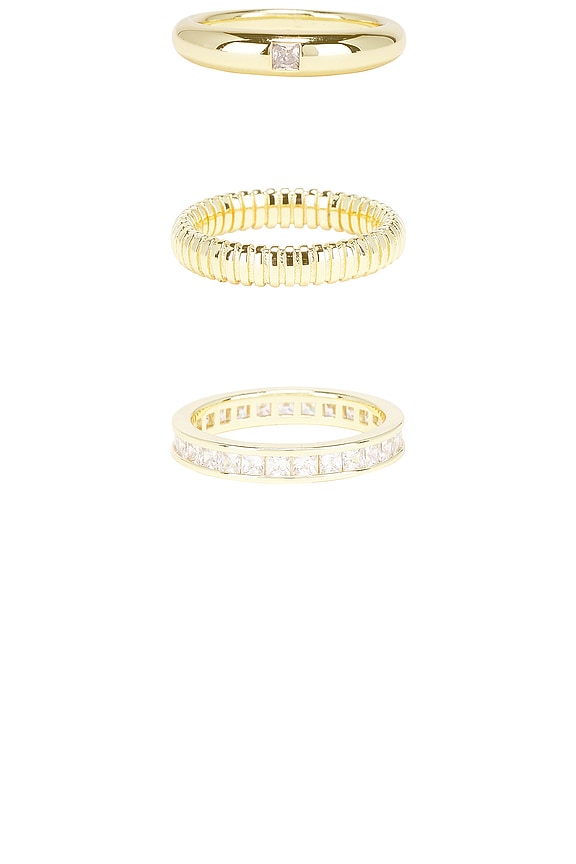 view 2 of 2 3 Ring Stack in 14k Gold Plated