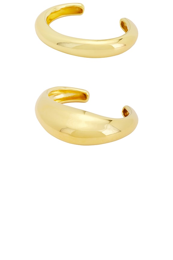 view 2 of 3 The Classic Duo Cuff Bracelet in Brass & 14k Gold Vermeil