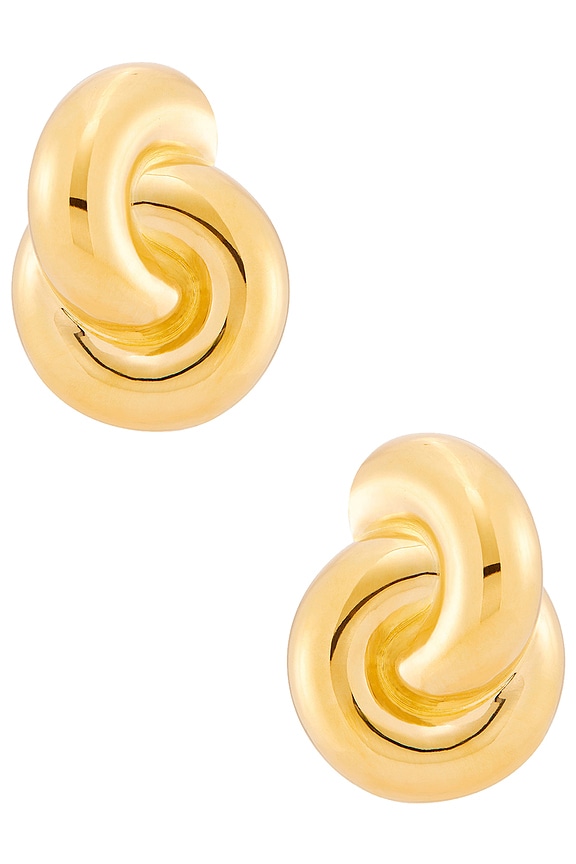 view 2 of 2 СЕРЬГИ JUMBO in Brass & 14k Gold Vermeil