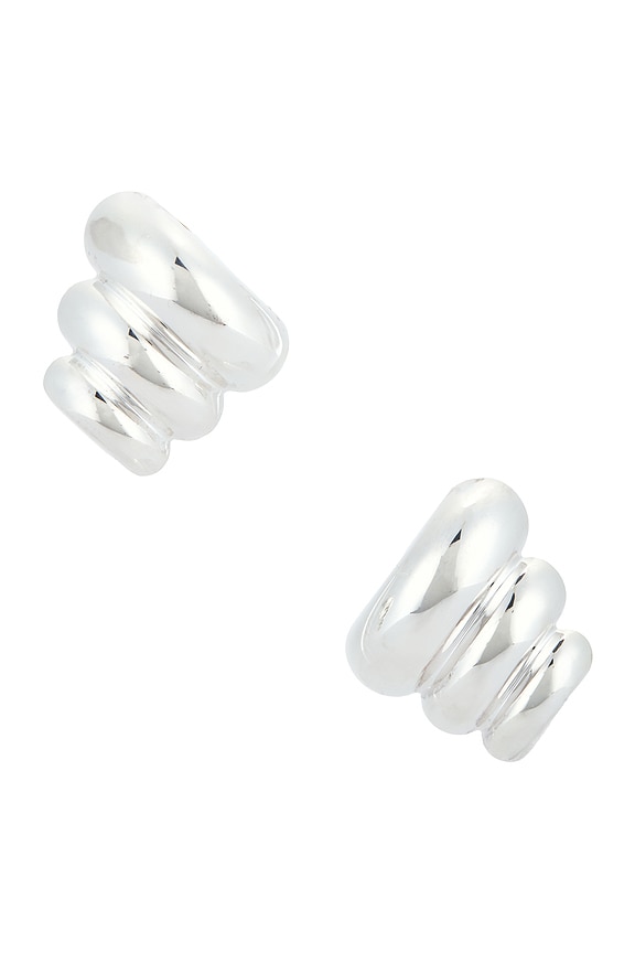 view 1 of 2 PENDIENTES CROISSANT in Sterling Vermeil