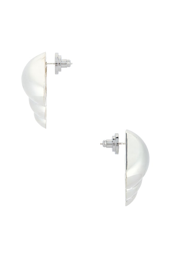 view 2 of 2 PENDIENTES CROISSANT in Sterling Vermeil