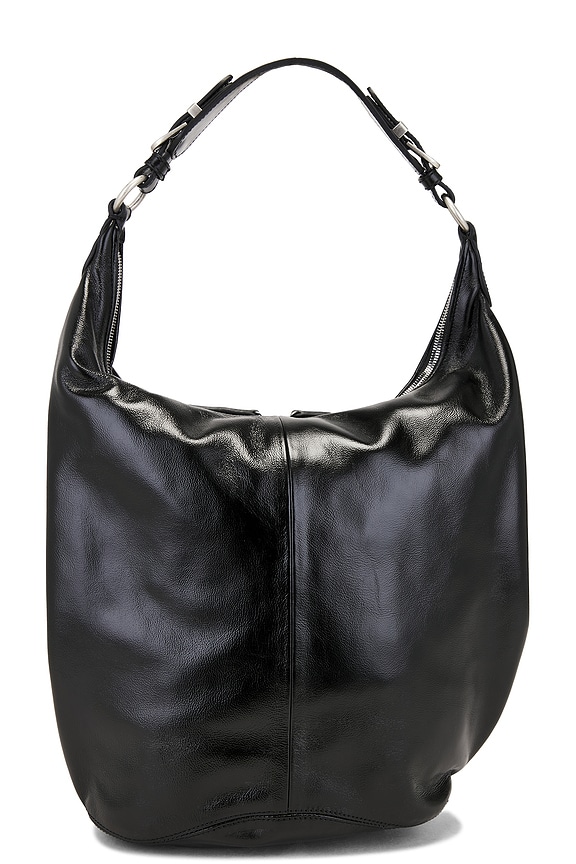 view 2 of 4 SAC PUMPKIN in Black Glossy Plain