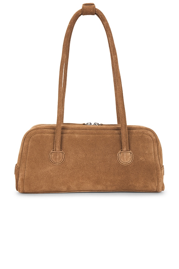 view 2 of 4 Soft Boston Bag in Cappuccino Suede