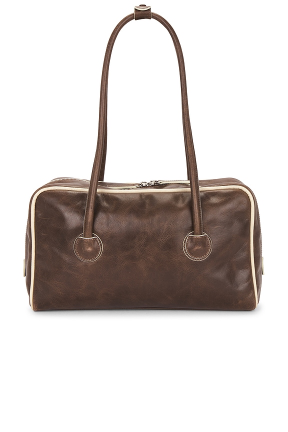 view 2 of 4 Soft Boston Bag in Washed Brown Pull Up & Cream Beige