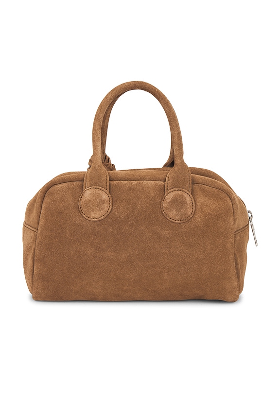 view 2 of 4 Soft Bowling Bag in Cappuccino Suede