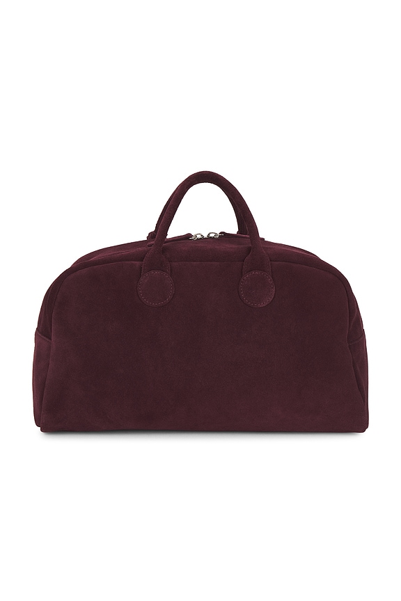view 2 of 4 Large Soft Bowling Bag in Wine Suede