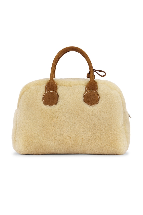 view 2 of 4 Soft Bowling Bag in Beige & Chesnut