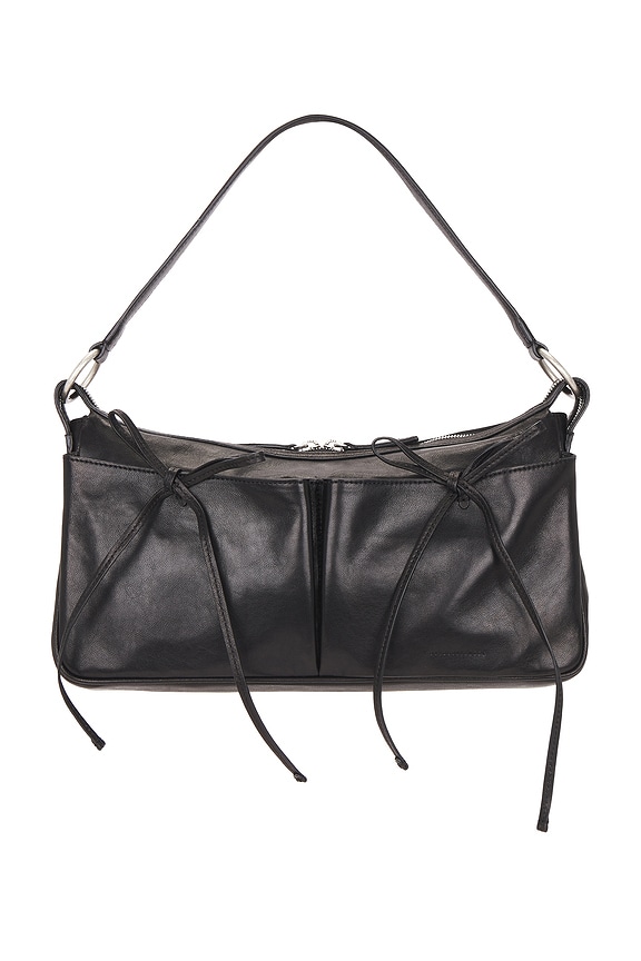 view 1 of 4 Ribbon Large Pochette Bag in Black Washed Nappa