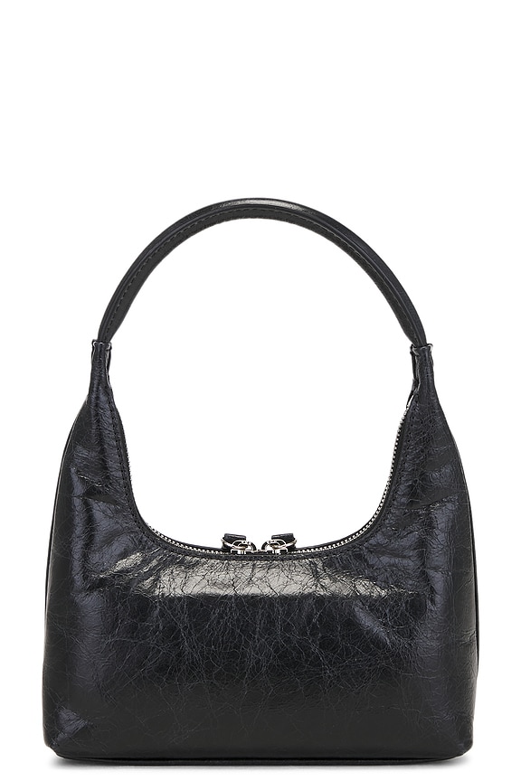 view 2 of 4 MINI-SAC HOBO in Black Pull Up Crinkle