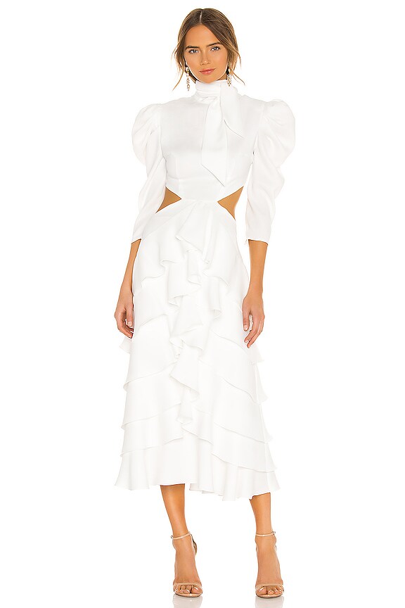view 2 of 4 Primrose High Neck Dress in White