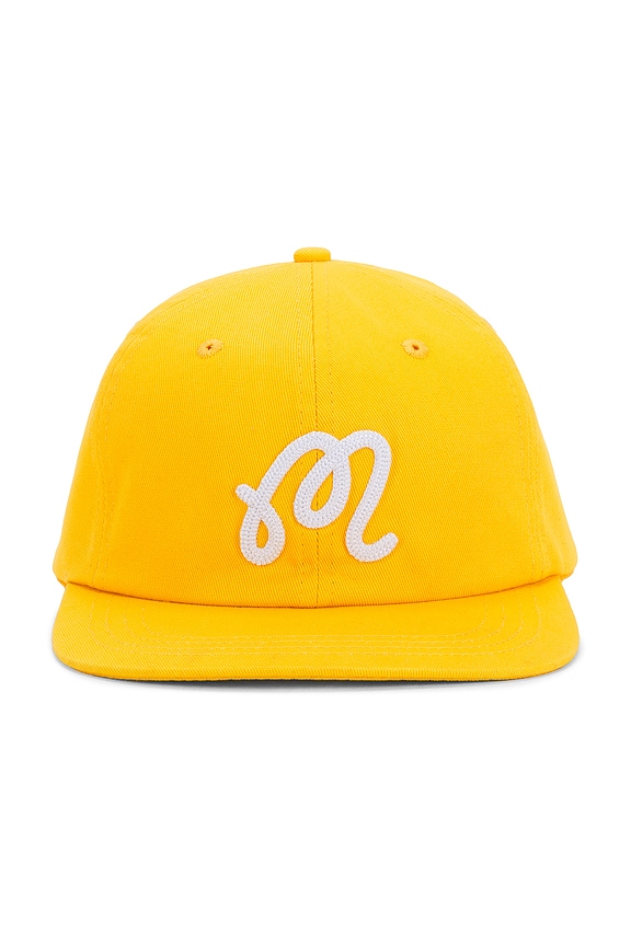 view 1 of 2 M Script Chainstitch Painters Hat in Gold