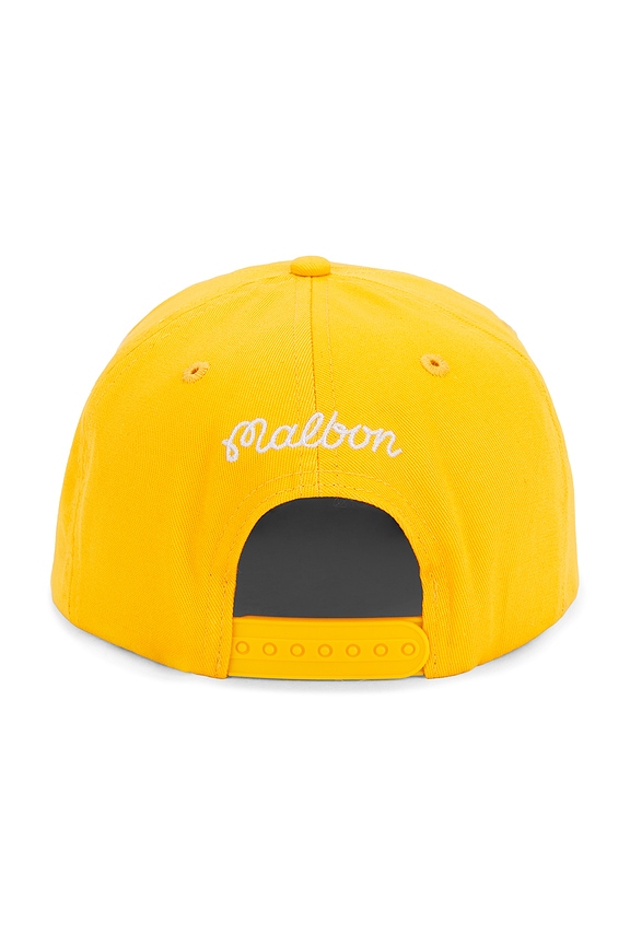 view 2 of 2 M Script Chainstitch Painters Hat in Gold