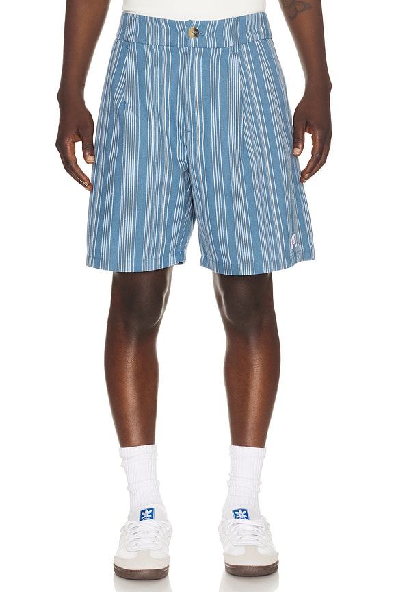 view 1 of 5 Arena Short in Aegean Blue Stripe