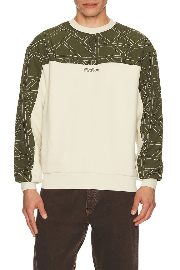 view 1 of 5 Tierra Crewneck Sweater in Cream & Olivine