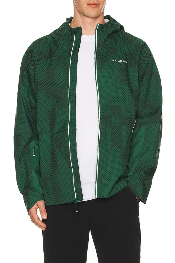 view 2 of 5 Malbon Performance Full Zip Rain Jacket in Eden