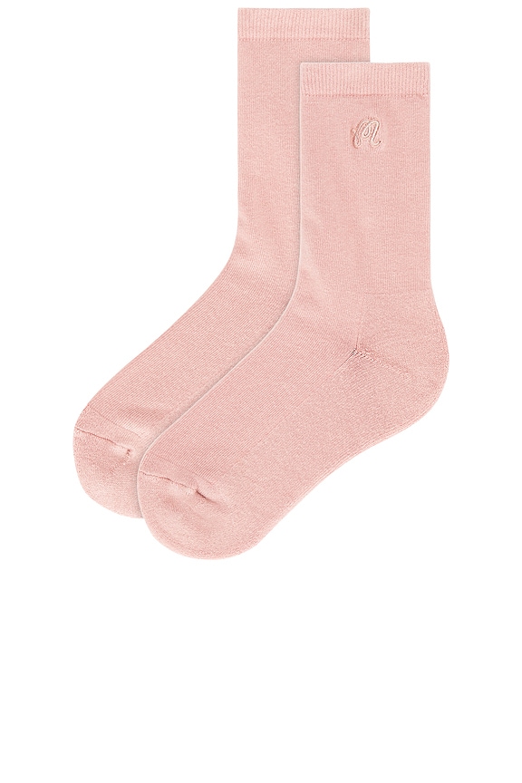 view 2 of 2 Hailey Crew Sock in Dusty Rose