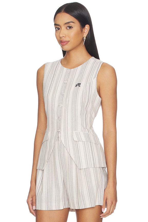 view 2 of 5 Keily Vest Top in Cream Stripe