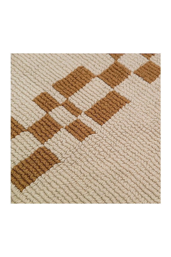 view 2 of 3 Alina Bath Runner in Hazelnut & Cream