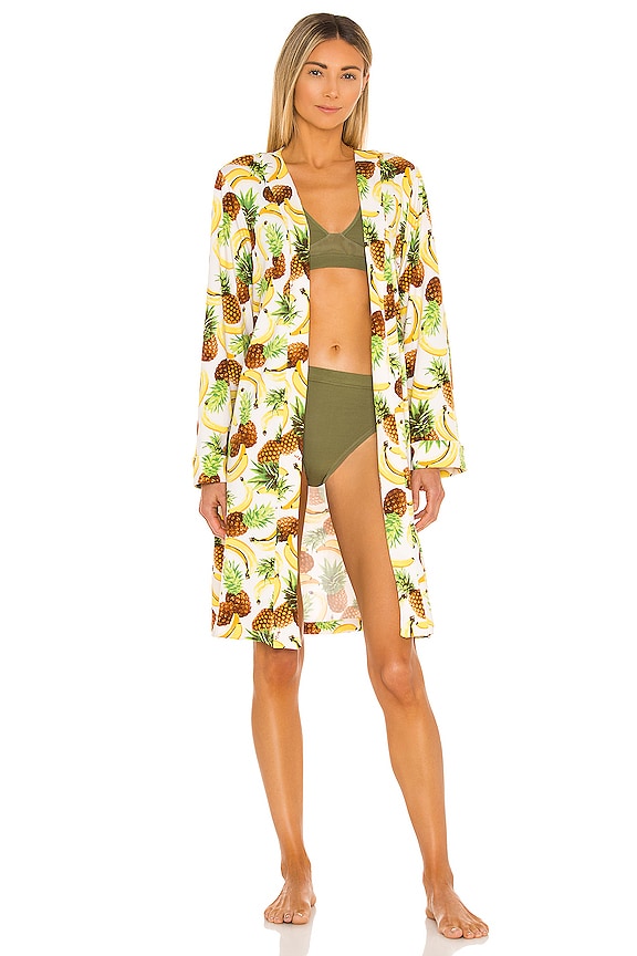 view 1 of 4 Classic Short Pockets Robe in Tropical Smoothie