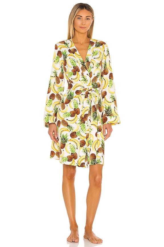 view 2 of 4 Classic Short Pockets Robe in Tropical Smoothie