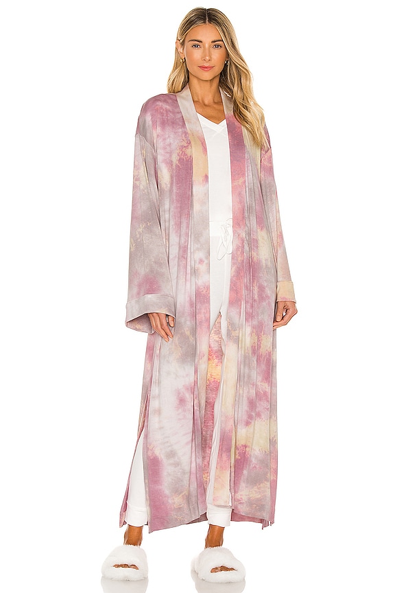 view 1 of 4 Kimono Robe in Blush Tie Dye