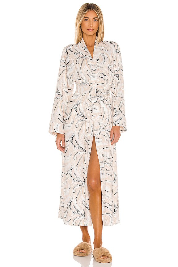 view 2 of 4 Kimono Robe in Blush Marble