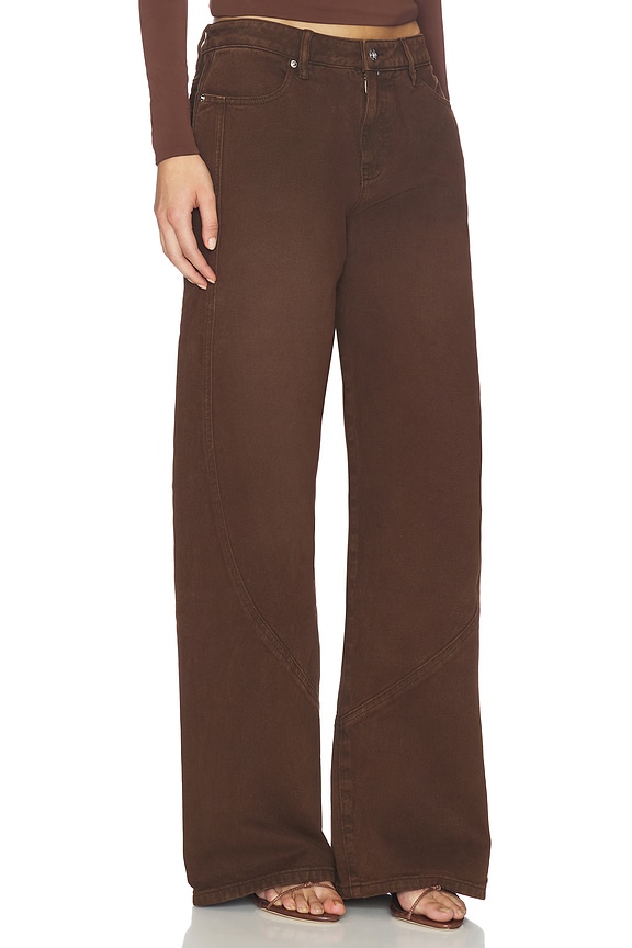 view 2 of 6 Saddle Jean in Brown Overdye