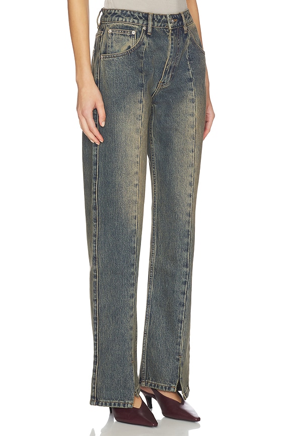 view 2 of 6 Split Hem Jean in Og Wash