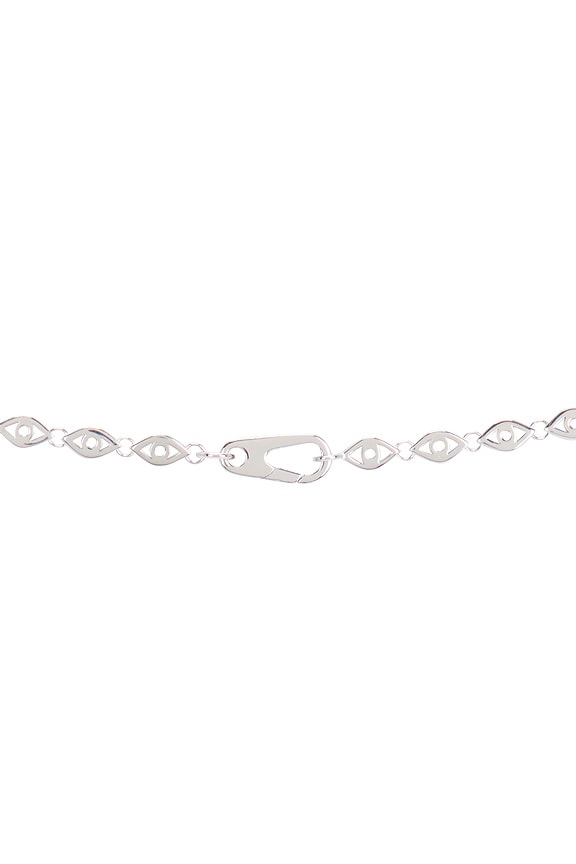 view 2 of 3 Mati Eye Chain Necklace in Silver