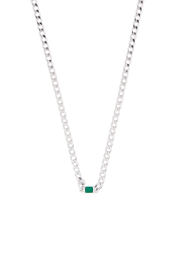 view 2 of 3 Lyra Agate Chain Necklace in Green