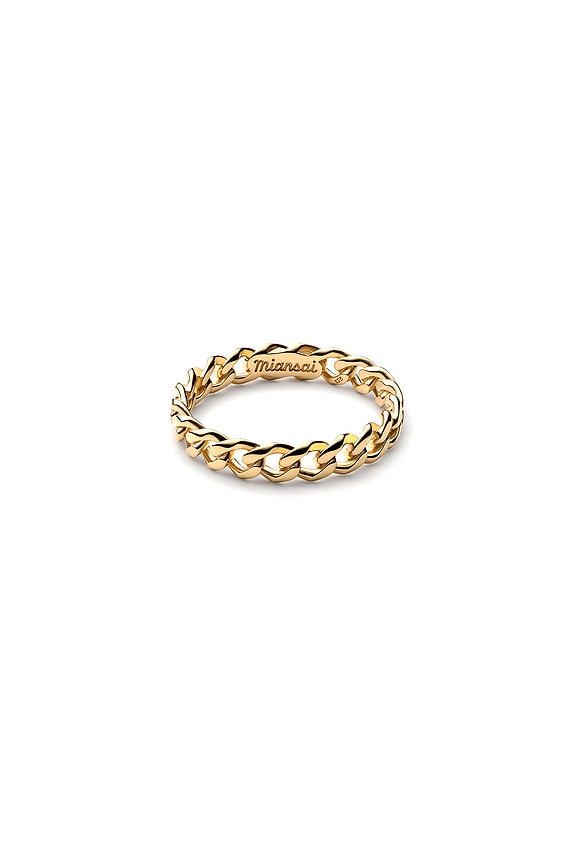 view 1 of 2 Cuban Link Ring in Polished Gold