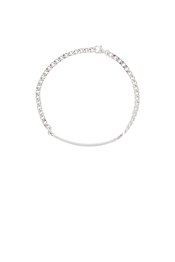view 2 of 3 3mm Chain Bracelet in Matte Silver
