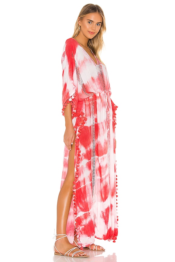 view 2 of 4 MAXIVESTIDO FARRAH in White & Neon Pink