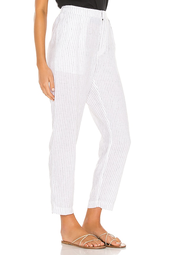 view 2 of 4 FLYNN 팬츠 in White & Black Stripe