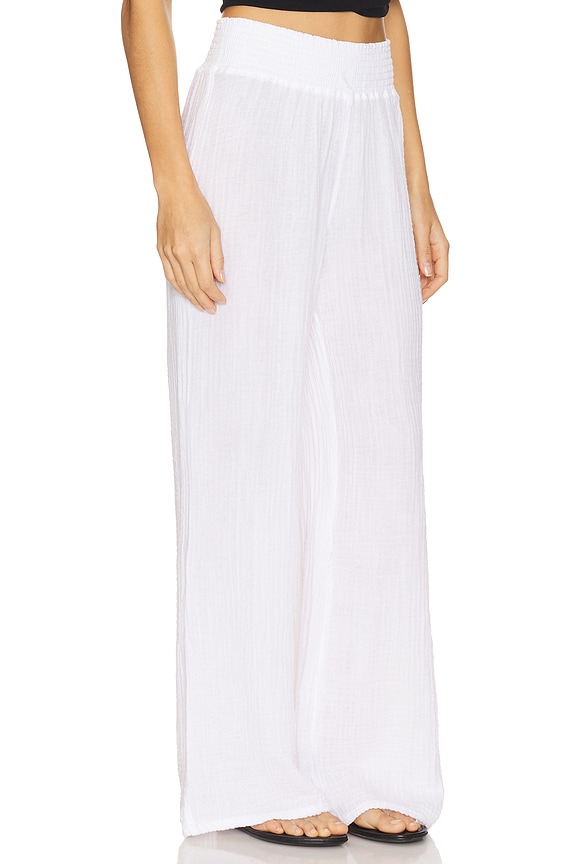 view 2 of 6 Susie Smocked Waist Pant in White