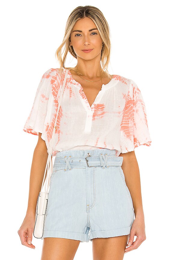 view 1 of 4 Kamala Flutter Sleeve Popover Top in Fresco