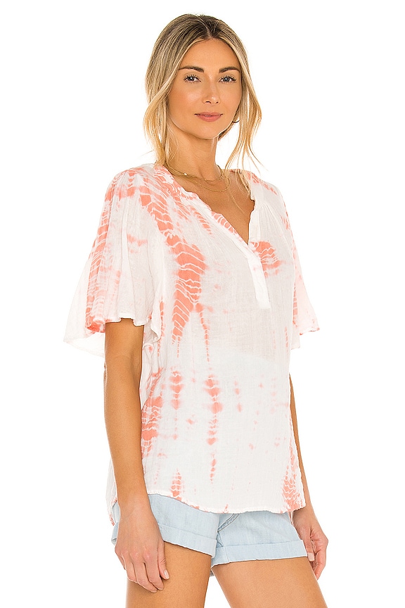 view 2 of 4 Kamala Flutter Sleeve Popover Top in Fresco