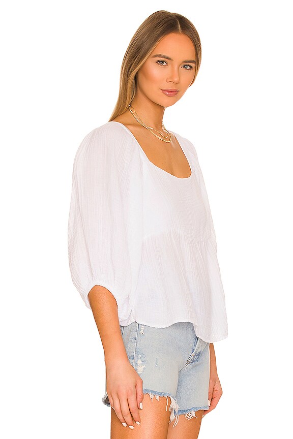 view 2 of 4 Patsy Puff Sleeve Top in White
