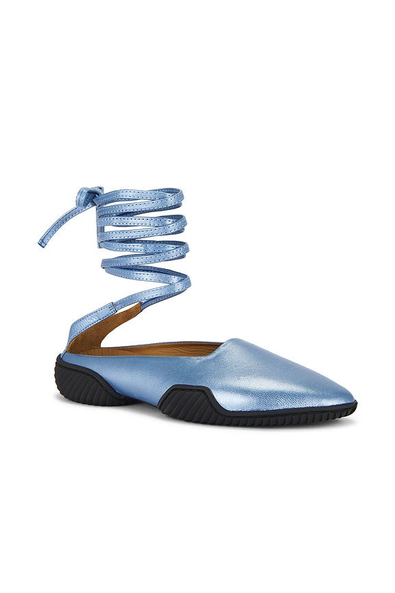 view 2 of 5 Nettie Lace Up Baillerina Flat in Blue