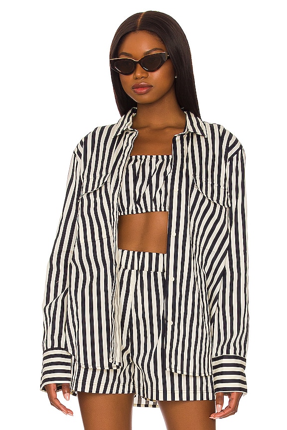 view 1 of 4 WILLA トップ in French Stripe Aquarium