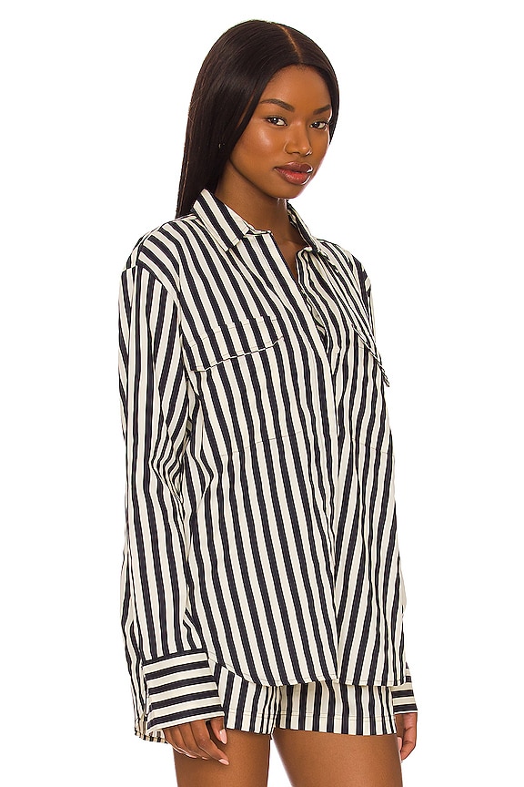 view 2 of 4 WILLA トップ in French Stripe Aquarium