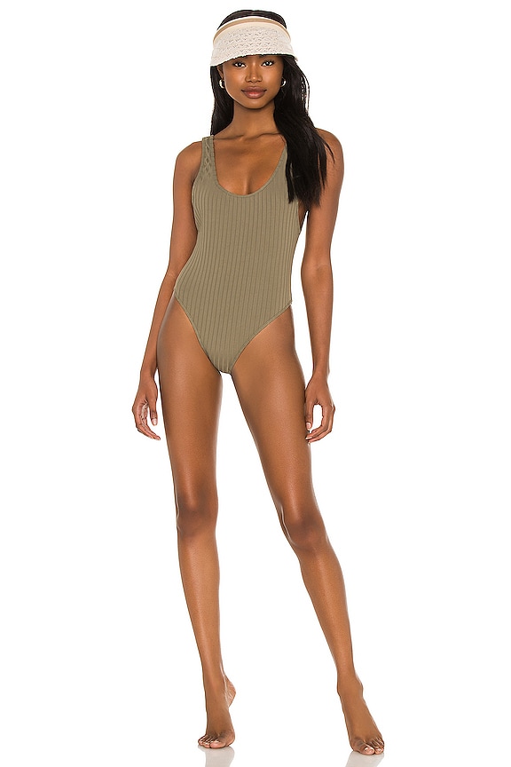 view 1 of 3 Yumi One Piece in Ribbed Khaki