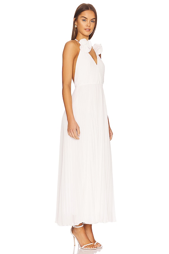 view 2 of 3 Evie Pleated Dress in White