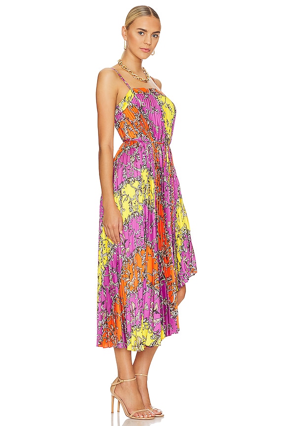 view 2 of 4 ROBE MI-LONGUE IRENE CHAIN PLEATED in Multi